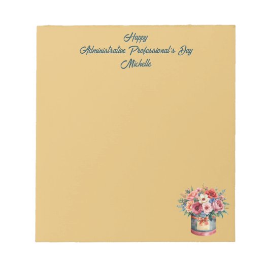 Elegant Gold Administrative Professionals Day ノートパッド (正面)