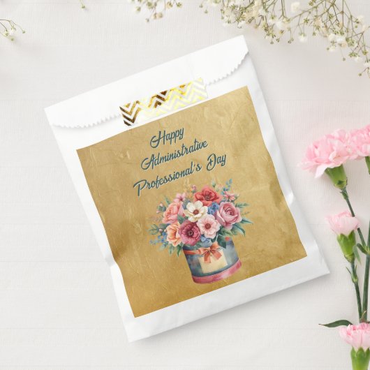 Elegant Gold Administrative Professionals Day フェイバーバッグ (封をした状態)