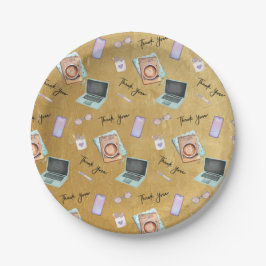 Elegant Gold Administrative Professionals Day ペーパープレート