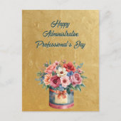 Elegant Gold Administrative Professionals Day ポストカード (正面)