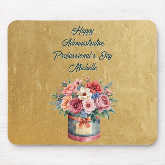 Elegant Gold Administrative Professionals Day マウスパッド (正面)