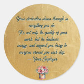 Elegant Gold Administrative Professionals Day ラウンドシール (正面)