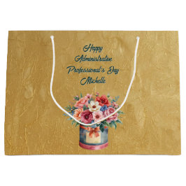 Elegant Gold Administrative Professionals Day ラージペーパーバッグ