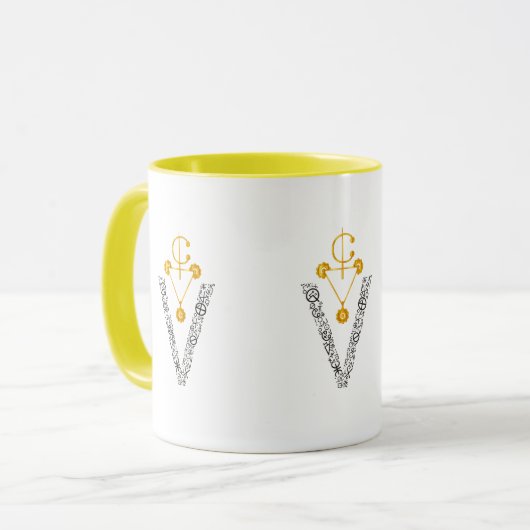 Elegant Gold Amazigh Signe MUG マグカップ (正面左)