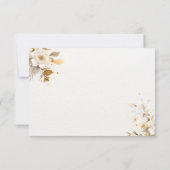 Elegant Gold and Beige Flower Bridal Shower サンキューカード (裏面)