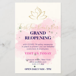 Elegant gold and black beauty salon チラシ