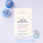 Elegant gold and black beauty salon チラシ (シングル)