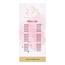 Elegant gold and black beauty salon ラックカード