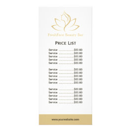 Elegant gold and black beauty salon ラックカード