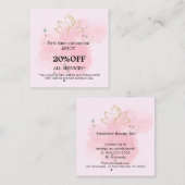 Elegant gold and black beauty salon 割引カード (正面/裏面)