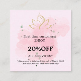 Elegant gold and black beauty salon 割引カード