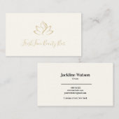 Elegant gold and black beauty salon 名刺 (正面/裏面)