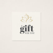 Elegant gold and black beauty salon gift card (正面)