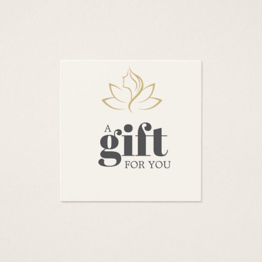 Elegant gold and black beauty salon gift card (正面)