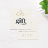Elegant gold and black beauty salon gift card (デスク)