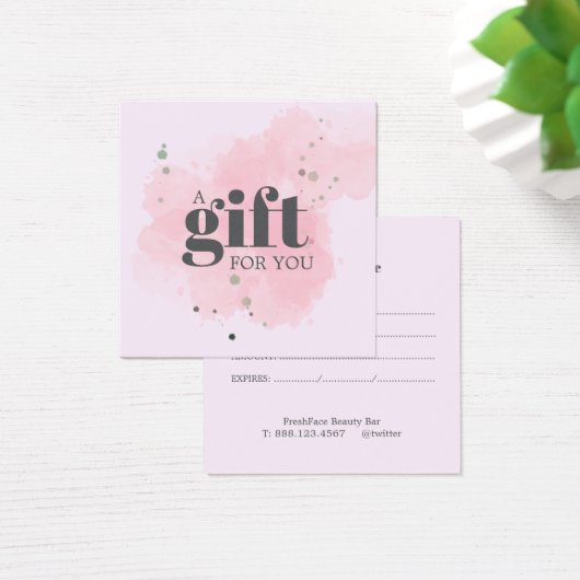 Elegant gold and black beauty salon gift card (デスク)