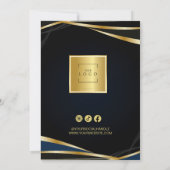 Elegant Gold and Black Corporate Party Event Inv 招待状 (裏面)