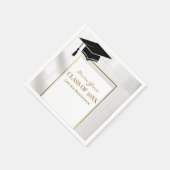 Elegant Gold and Black Graduation Party スタンダードカクテルナプキン (角)