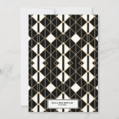 Elegant Gold and Black Modern Wedding Invitation  招待状 (裏面)