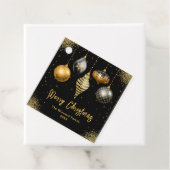Elegant Gold and Black Ornament Christmas フェイバータグ (インサイチュ)