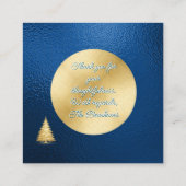 Elegant Gold and Blue Christmas Enclosure Note エンクロージャーカード (裏面)