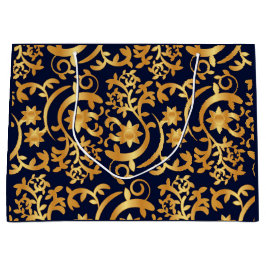 Elegant gold and dark navy ラージペーパーバッグ