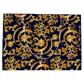 Elegant gold and dark navy ラージペーパーバッグ (裏面)