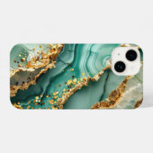 Elegant Gold And Green Marble iPhoneケース (裏面横)