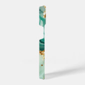Elegant Gold And Green Marble iPhoneケース (右側面)