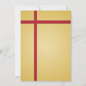 Elegant Gold and Red Bow Holiday Party Invitation 招待状 (裏面)
