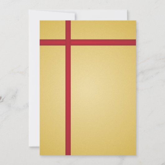 Elegant Gold and Red Bow Holiday Party Invitation 招待状 (裏面)