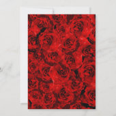 Elegant Gold and Red Roses 18th Birthday Debut 招待状 (裏面)