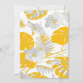 Elegant Gold and Silver Tropical Floral Luxury Hib 招待状 (裏面)