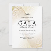 Elegant Gold and White Gala Charity Event  招待状 (正面)