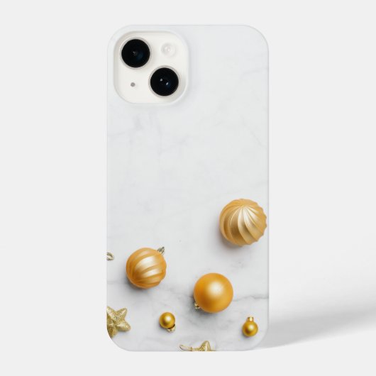 Elegant Gold And White Marble iPhoneケース (裏面)