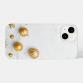 Elegant Gold And White Marble iPhoneケース (裏面横)