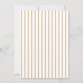 Elegant Gold and White Stripes Princess Birthday  招待状 (裏面)