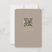 Elegant Gold Arch & Ribbon Bow Wedding RSVP Card  (裏面)