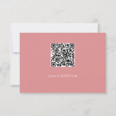 Elegant Gold Arch & Ribbon Bow Wedding RSVP Card  (裏面)