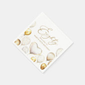 Elegant Gold Balloon 80th Birthday Party スタンダードカクテルナプキン (角)