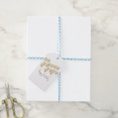 Elegant Gold Balloon Happy Birthday ギフトタグ (より糸付き)