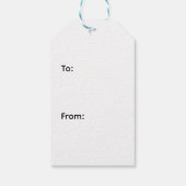 Elegant Gold Balloon Happy Birthday ギフトタグ (裏面)