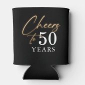 Elegant Gold & Black Adult Birthday Party Favor 缶クーラー (裏面)