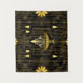 Elegant gold black gatsby タペストリー (正面)
