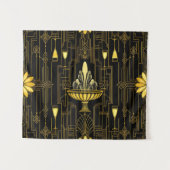 Elegant gold black gatsby タペストリー (正面(横))
