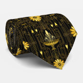 Elegant gold black gatsby ネクタイ (ロール)