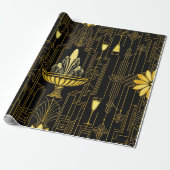 Elegant gold black gatsby ラッピングペーパー (アンロールド)