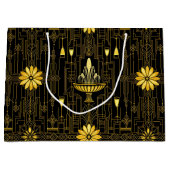 Elegant gold black gatsby ラージペーパーバッグ (正面)