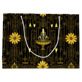 Elegant gold black gatsby ラージペーパーバッグ (裏面)