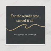 Elegant Gold & Black Jewelry Box Insert Card  コーリングカード (正面)